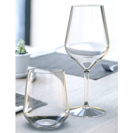 Plastic herbruikbaar glas Wijn "Tritan" transparant 470ml (6 stuks)