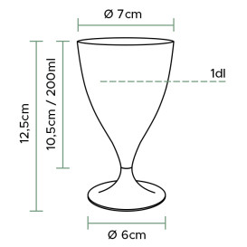 Plastic stamglas wijn wit 200ml 2P (20 stuks)