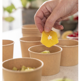 Kartonnen Kraft Pot voor Sauzen 60ml Ø6,7cm (50 Stuks)