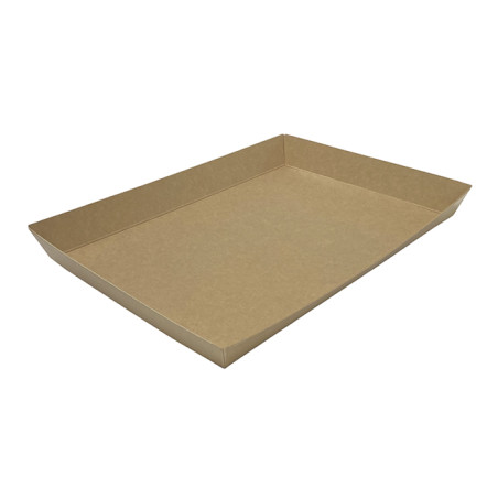 Kraft-Kaft Bakje voor Doos met venster 33x23x3cm (50 Stuks)