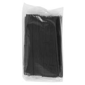 Plastic PS mes  "Luxe" zwart 17,5 cm (2000 stuks)
