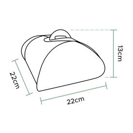 Papieren kraft cake doosje 22x22x13cm (125 stuks)