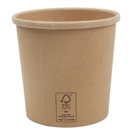 Kraft Kartonnen Pot 16Oz/450ml Ø10,0cm (500 Stuks)