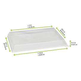 Plastic PET Deksel 38x27,4cm (1 stuk) 