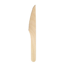 Verpakt Wegwerp Hout Mes 16,5cm (25 Stuks)