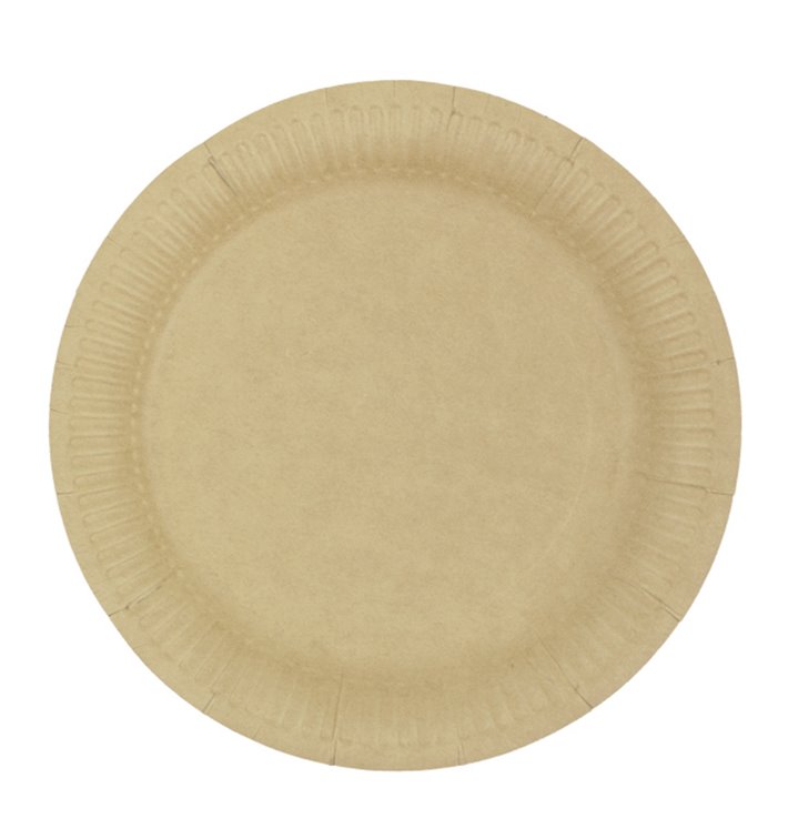 Kartonnen Borden Rond “Radial” Kraft Ø18cm 200gr/m² (650 Stuks)