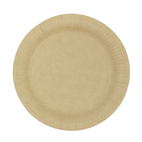 Kartonnen Borden Rond “Radial” Kraft Ø18cm 200gr/m² (650 Stuks)