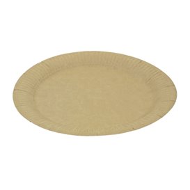 Kartonnen Borden Rond “Radial” Kraft Ø23cm 200gr/m² (50 Stuks)