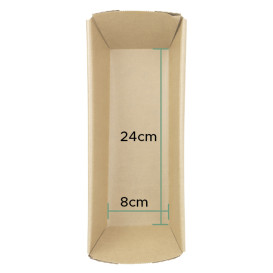 Bakvorm van papier kraft 24x8x7cm (40 stuks) 