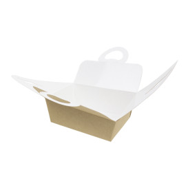 American Box with handles "Doggy Bag" Kraft 12x9x5cm (25 Units)