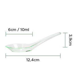 Plastic Proeving lepel PS transparant 12,4cm (12 stuks) 