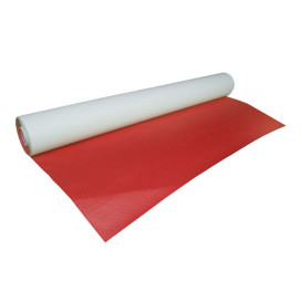 Papieren tafelkleed rol rood 1x100m. 40g (6 stuks)