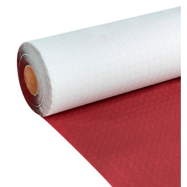 Papieren tafelkleed rol rood 1x100m. 40g (6 stuks)