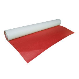 Papieren tafelkleed rol rood 1x100m. 40g (1 stuk) 