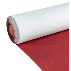 Papieren tafelkleed rol rood 1x100m. 40g (1 stuk) 
