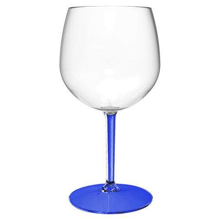 Herbruikbaar Durable Glas voor Gin TT blauwe voet 580ml (6 Stuks)