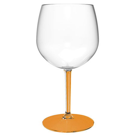 Herbruikbaar Durable Glas voor Gin TT oranje voet 580ml (6 Stuks)