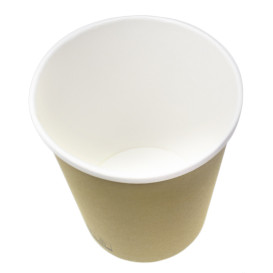 Kraft Kartonnen Pot met Witte Rand 1.000ml Ø11,7cm (25 Stuks)