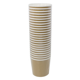 Kraft Kartonnen Pot met Witte Rand 750ml Ø11,7cm (25 Stuks)