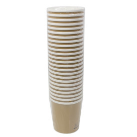 Kraft Kartonnen Pot met Witte Rand 450ml Ø9,8cm (500 Stuks)