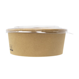 Soepkom Karton Kraft-Kraft met Deksel 1.300ml Ø18,5cm (20 Stuks)