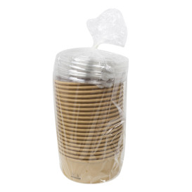 Soepkom Karton Kraft-Kraft met Deksel 1.300ml Ø18,5cm (20 Stuks)