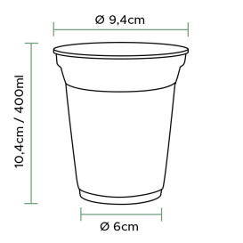 Sustainable Earth PLA Beker Transparant 310ml Ø7,8cm Ø7,8cm (50 stuks) 