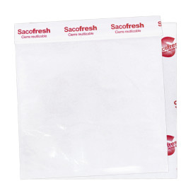 Herbruikbare Zakken van PE-Papier Zelfklevende Flap Sacofresh Rood 30x25cm (1.200 Stuks)