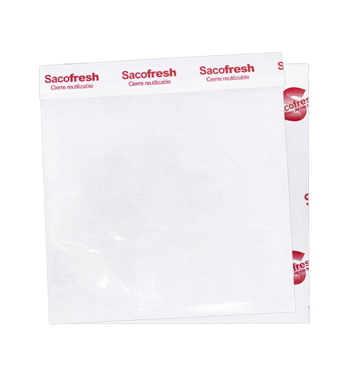 Herbruikbare Zakken van PE-Papier Zelfklevende Flap Sacofresh Rood 30x25cm (100 Stuks)