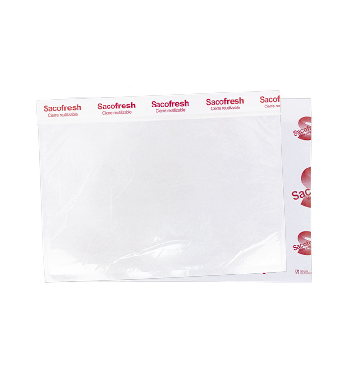 Herbruikbare Zakken van PE-Papier Zelfklevende Flap Sacofresh Rood 30x36cm (100 Stuks)