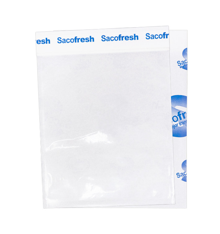 Zakken van PE-Papier Zelfklevende Flap Sacofresh Blauw 30x20cm (100 Stuks)