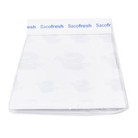 Zakken van PE-Papier Zelfklevende Flap Sacofresh Blauw 30x20cm (100 Stuks)