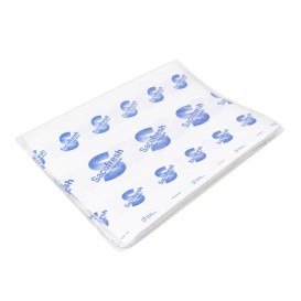 Zakken van PE-Papier Zelfklevende Flap Sacofresh Blauw 30x36cm (100 Stuks)