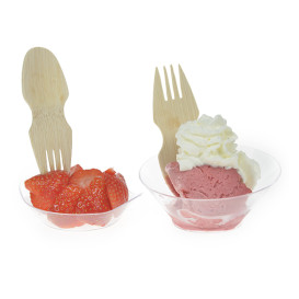 Bamboe Vork Spork 9cm in een doosje (240 stuks)