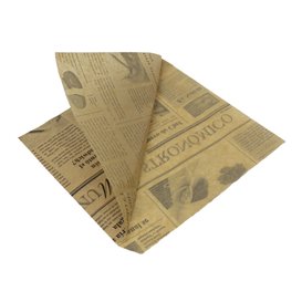 Papieren Deli Wrap Vetvrij Kraft Times 17x17cm (1.000 Stuks)