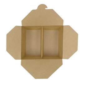 Oosterse Maaltijdbox Kraft-Kraft 2C 17x13,5x6,5cm 1.000ml (25 Stuks)