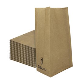 Papieren zak zonder handvat kraft 50g/m² 15+9x28cm (1.000 stuks)