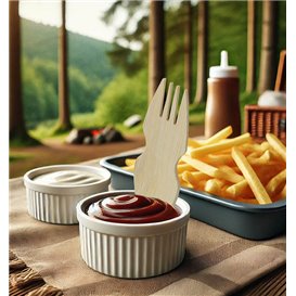 Bamboe Vork Spork 9cm in een doosje (240 stuks)