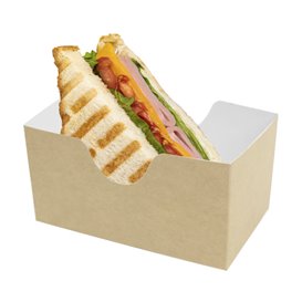 Papieren Sandwich Container kraft (25 stuks)