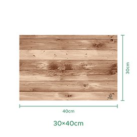 Placemat van Papier Kraft "Hout" 30x40cm 40g/m² (1.000 Stuks)