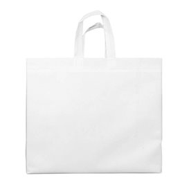 Niet geweven PREMIUM tas met korte hengsels wit 45+20x40cm (100 stuks)