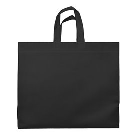 Niet geweven PREMIUM tas met korte hengsels zwart 45+20x40cm (100 stuks)