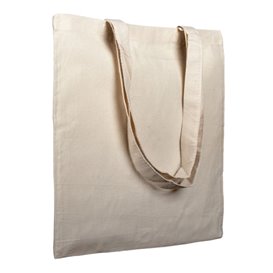 Katoenen Tas met Lange Hengsels Beige 38x42cm (25 stuks)