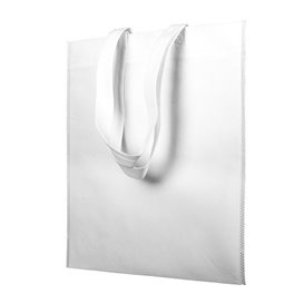 Niet geweven tas met korte hengsels wit 38x42cm (25 stuks)