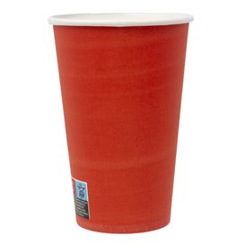 Kartonnen beker “Colours” Rood 600ml Ø9,4cm (320 stuks)