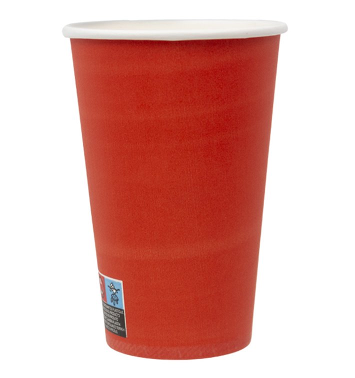 Kartonnen beker “Colours” Rood 600ml Ø9,4cm (320 stuks)