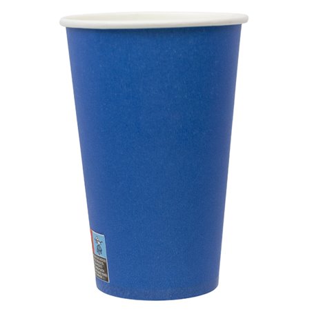 Kartonnen beker “Colours” Blauw 600ml Ø9,4cm (20 stuks)