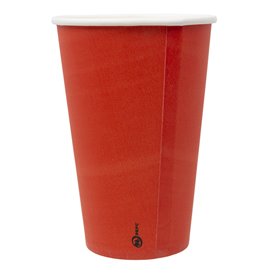 Kartonnen beker “Colours” Rood 600ml Ø9,4cm (320 stuks)