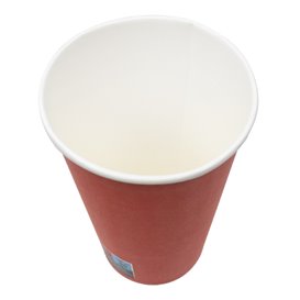 Kartonnen beker “Colours” Rood 600ml Ø9,4cm (20 stuks)