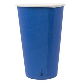 Kartonnen beker “Colours” Blauw 600ml Ø9,4cm (20 stuks)